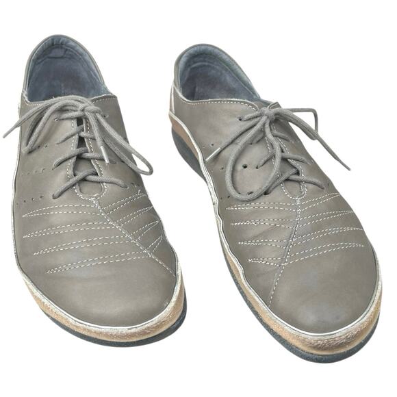 NAOT Women’s Kumara Foggy Gray Leather Lace Up Sneaker Size 40 US 9 - Picture 5 of 10